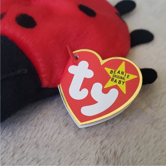 Ty Beanie Baby Lucky the Lady Bug. PVC Pellets . Rare - Picture 2 of 12